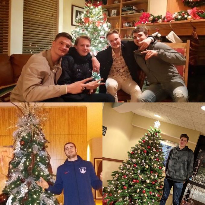23.12.2018 - BasketballRotWeissRot freut sich über Weihnachtsgrüße aus den USA von Maxi Schuecker, Giorgi Bezhanishvili und Luka Brajkovic (c) privat (3) #ncaa #freshmen #basketballrotweissrot